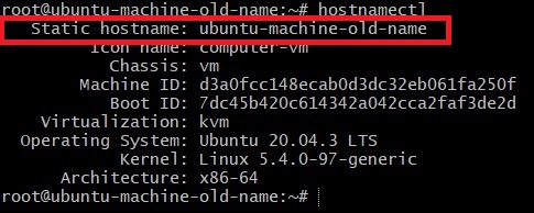 hostnamectl output