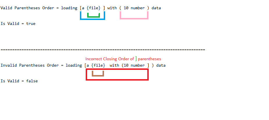 ParenthesesOrderValidation